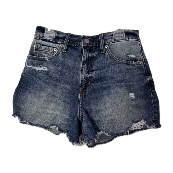 DAZE Women's Troublemaker Cuffed Jean High Rise Short Poolside Size 28 NWT - Picture 1 of 5